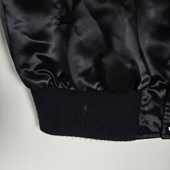 Vintage Logo Visions Binions Horseshoe 777 Vegas Mens Large Satin Bomber Jacket - Picture 3 of 8